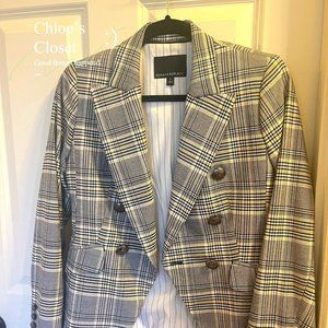 Banana Republic Double Breasted Plaid Blazer Size Two